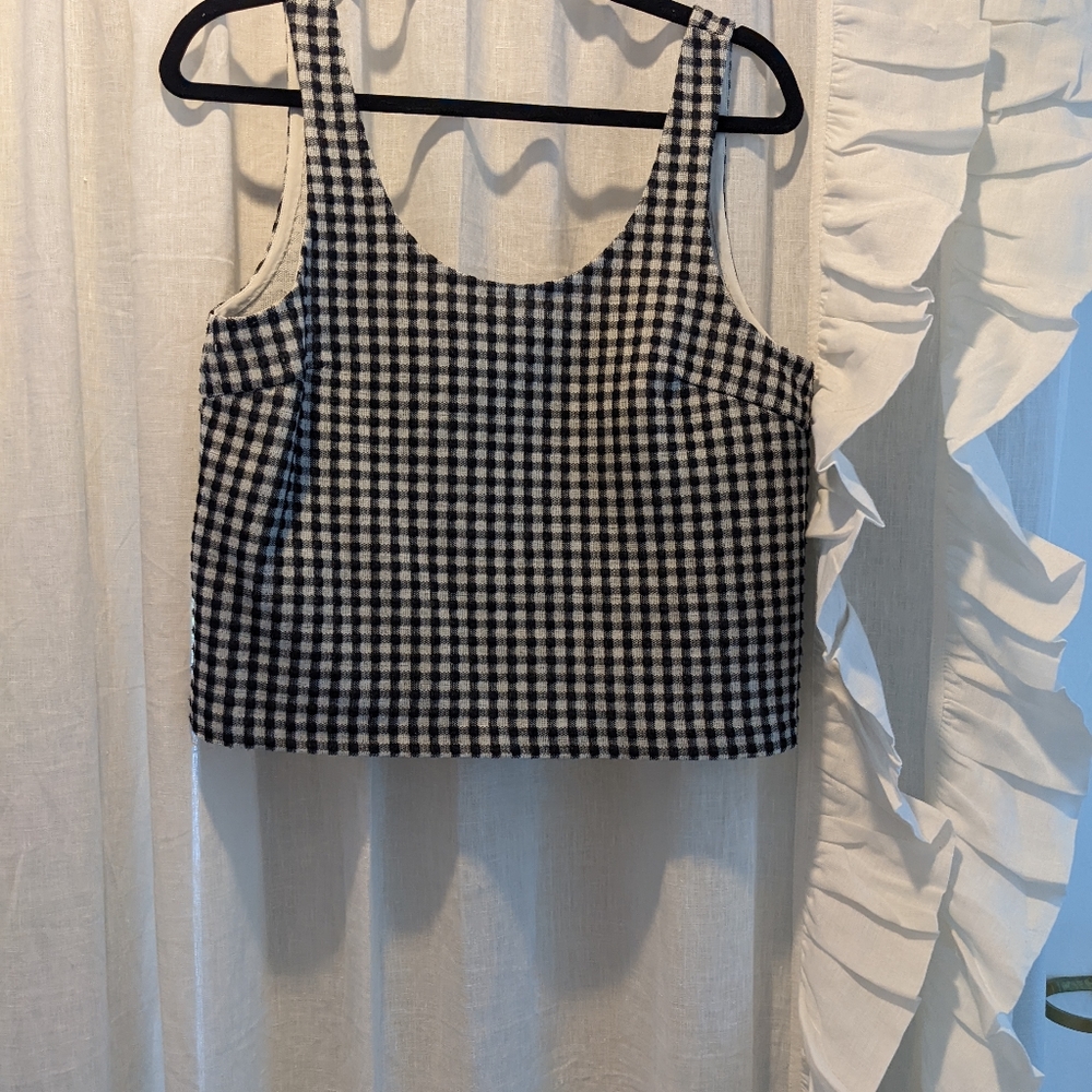 Madewell gingham crop top